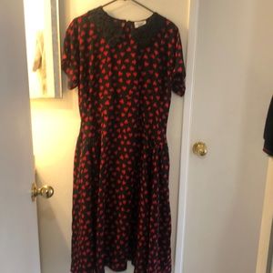 Dress with Lace Collar